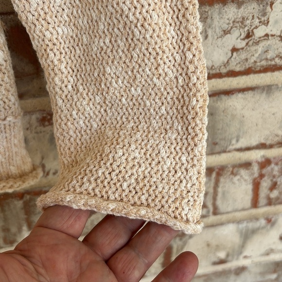 Free People Cream Bright Lights Chamoix V-Neck Sweater - Picture 4 of 11